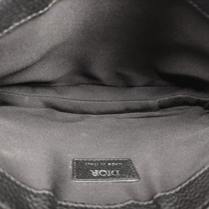 Pre-owned Christian Dior Saddle Pouch Navy×Black Jacquard×Leather bum bag/waist bag | stylenewstar