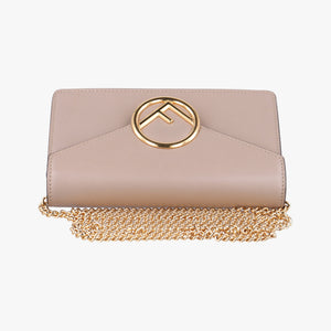 Pre-owned Fendi F is Beige Leather 8BM005 shoulderbag | stylenewstar