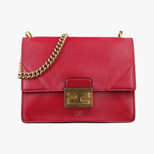 Pre-owned Fendi KAN U Red Leather 8BT312 shoulderbag | stylenewstar