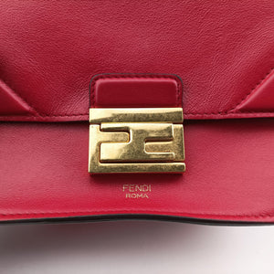 Pre-owned Fendi KAN U Red Leather 8BT312 shoulderbag | stylenewstar