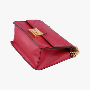 Pre-owned Fendi KAN U Red Leather 8BT312 shoulderbag | stylenewstar