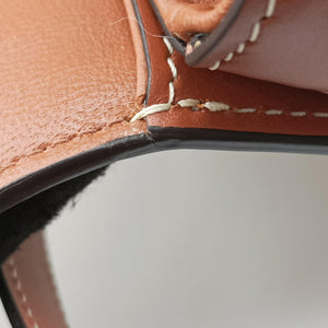 Pre-owned Celine Teen Triomphe White×brown PVC coated canvas shoulderbag | stylenewstar