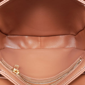 Pre-owned Celine Teen Triomphe White×brown PVC coated canvas shoulderbag | stylenewstar