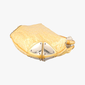 Pre-owned Gucci Bamboo Babouska Indy Hobo Golden Leather 177139 shoulderbag | stylenewstar