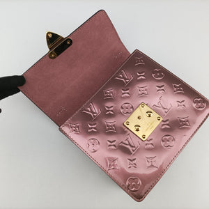 Vintage Louis Vuitton Spring Street PM Pink×Brown Vernis×Monogram M90568 shoulderbag | stylenewstar