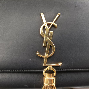 Pre-owned Yves Saint Laurent KATE Black Leather 354119 shoulderbag | stylenewstar