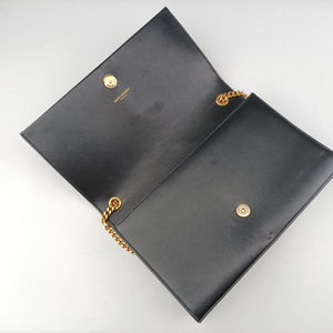Pre-owned Yves Saint Laurent KATE Black Leather 354119 shoulderbag | stylenewstar