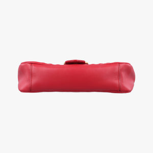 Pre-owned Gucci GG Marmont Red Leather 443497 shoulderbag | stylenewstar