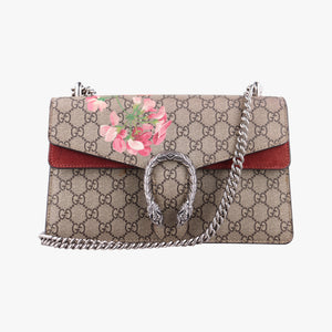 Pre-owned Gucci Dionysus beige×red×multi PVC coated canvas × suede 400249 shoulderbag | stylenewstar