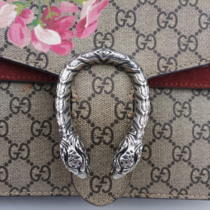 Pre-owned Gucci Dionysus beige×red×multi PVC coated canvas × suede 400249 shoulderbag | stylenewstar