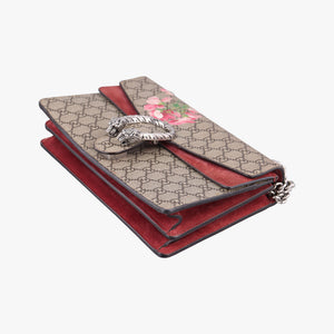 Pre-owned Gucci Dionysus beige×red×multi PVC coated canvas × suede 400249 shoulderbag | stylenewstar