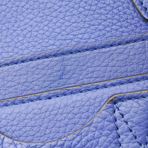 Pre-owned Celine Luggage Mini Shopper Blue leather handbag | stylenewstar