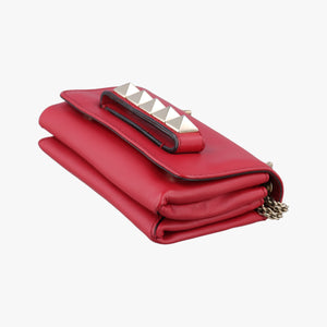 Secondhand Valentino Rockstud VA VA VOOM Red Leather shoulderbag | stylenewstar