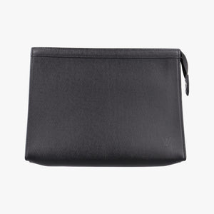 Pre-owned Louis Vuitton Pochette Voyage Ardoise Taiga M30187 clutchbag | stylenewstar