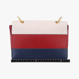 Pre-owned Gucci Queen Margaret Ivory×Red×Navy Leather 476542 shoulderbag | stylenewstar