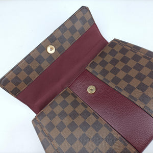 Secondhand Louis Vuitton BOND STREET EBENE×bordeaux Damier Canvas aTaurillon leather N64416 shoulderbag | stylenewstar