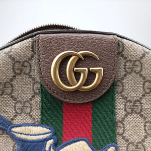 Pre-owned Gucci The Three Little Pigs Brown×Multicolour PVC coated canvas 552884 backpack/rucksack | stylenewstar