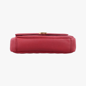 Pre-owned Yves Saint Laurent COLLEGE Red Leather 428056 shoulderbag | stylenewstar
