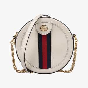 Pre-owned Gucci Ophidia White Leather 550618 shoulderbag | stylenewstar