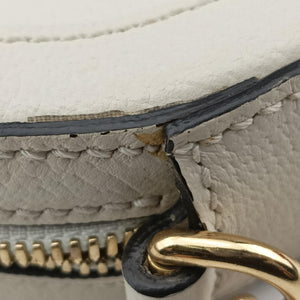 Pre-owned Gucci Ophidia White Leather 550618 shoulderbag | stylenewstar