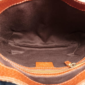 Pre-owned Gucci Piston Lock Jackie Hobo Brown canvas×leather 120885 handbag | stylenewstar