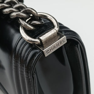 Pre-owned Chanel BOY CHANEL Black Leather A67085 shoulderbag | stylenewstar