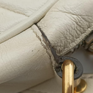 Pre-owned Gucci GG Marmont White Leather 550154 shoulderbag | stylenewstar