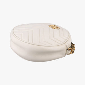 Pre-owned Gucci GG Marmont White Leather 550154 shoulderbag | stylenewstar
