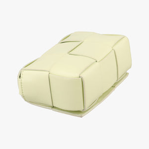 Pre-owned Bottega Veneta candy cassette Yellow lambskin shoulderbag | stylenewstar