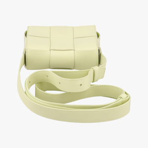 Pre-owned Bottega Veneta candy cassette Yellow lambskin shoulderbag | stylenewstar