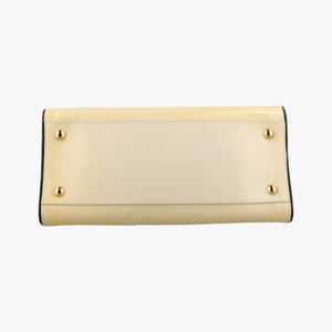 Pre-owned Prada Open tote Yellow SAFFIANO patent shoulderbag | stylenewstar