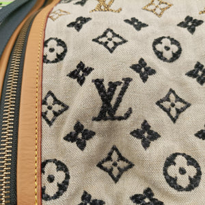 Pre-owned Louis Vuitton Monogram Cheche Gypsy PM Neon Green × Beige Monogram Jacquard Canvas × Calfskin M40361 shoulderbag | stylenewstar