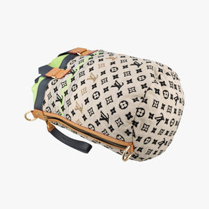 Pre-owned Louis Vuitton Monogram Cheche Gypsy PM Neon Green × Beige Monogram Jacquard Canvas × Calfskin M40361 shoulderbag | stylenewstar
