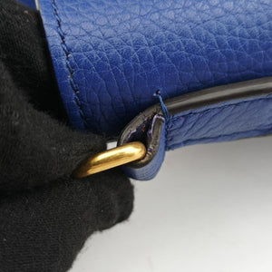 Pre-owned Celine Luggage Nano Shopper Blue Leather shoulderbag | stylenewstar