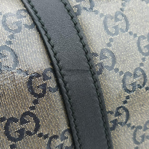 Pre-owned Gucci GG plus Spring Joy GG Supreme Grey PVC coated canvas×Leather 203696 shoulderbag | stylenewstar