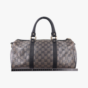 Pre-owned Gucci GG plus Spring Joy GG Supreme Grey PVC coated canvas×Leather 203696 shoulderbag | stylenewstar