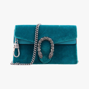 Pre-owned Gucci Dionysus Green velour 476432 shoulderbag | stylenewstar