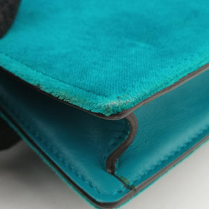 Pre-owned Gucci Dionysus Green velour 476432 shoulderbag | stylenewstar
