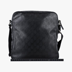 Pre-owned Gucci GG Imprime Messenger Black PVC coated canvas 201448 shoulderbag | stylenewstar