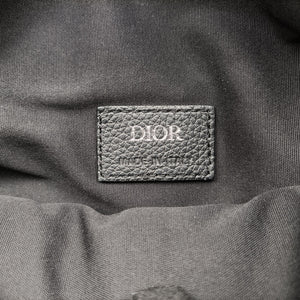 Pre-owned Christian Dior saddle Navy Jacquard×Leather crossbodybag | stylenewstar
