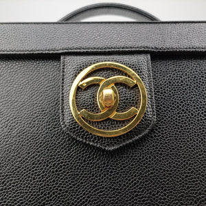 Vintage Chanel Cocomark Vanity Black Caviar skin A01999 shoulderbag | stylenewstar