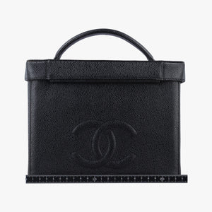 Vintage Chanel Cocomark Vanity Black Caviar skin A01999 shoulderbag | stylenewstar
