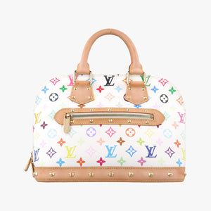 Vintage Louis Vuitton Alma PM white Monogram Multicolor M92647 handbag | stylenewstar