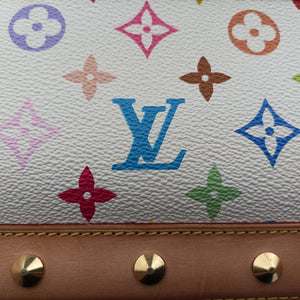 Vintage Louis Vuitton Alma PM white Monogram Multicolor M92647 handbag | stylenewstar