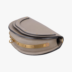 Pre-owned Chloe Nile Minaudiere Grey Leather shoulderbag | stylenewstar