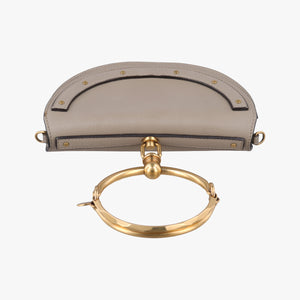 Pre-owned Chloe Nile Minaudiere Grey Leather shoulderbag | stylenewstar