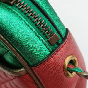 Vintage Gucci Laminate Red×Green Leather 534951 shoulderbag | stylenewstar