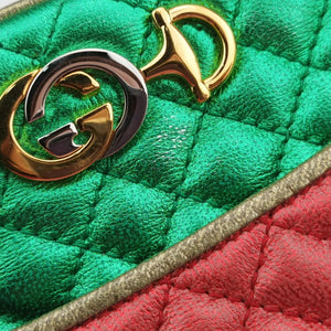 Vintage Gucci Laminate Red×Green Leather 534951 shoulderbag | stylenewstar