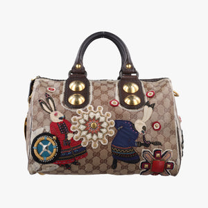 Pre-owned Gucci Babushka Multicolour PVC coated canvas×Leather 207775 handbag | stylenewstar