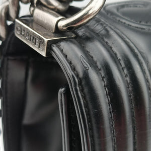 Pre-owned Chanel BOY CHANEL Black Leather A92193 shoulderbag | stylenewstar